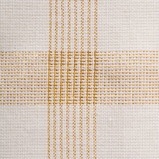 DII® 72" Gold Lurex Plaid Table Runner